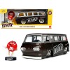 1965 Ford Econoline Bus Brown Metallic and Silver with Red M&M's Diecast Figurine 'Hollywood Rides' Series 1/24 Diecast Model Car by Jada