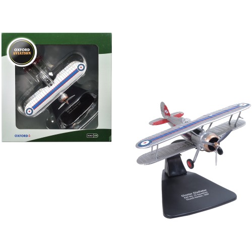 Gloster Gladiator Fighter Aircraft 'No. 72 Squadron Church Fenton' (1937) British Royal Air Force 'Oxford Aviation' Series 1/72 Diecast Model Airplane by Oxford Diecast