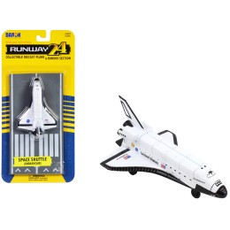 NASA 'Endeavour' Space Shuttle White 'United States' with Runway Section Diecast Model Airplane by Runway24