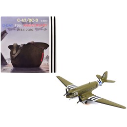 Douglas C-47 Skytrain Transport Aircraft 'Night Fright 79th Troop Carrier Squadron 436th Troop Carrier Group D-Day' (1944) United States Army Air Forces 1/100 Diecast Model
