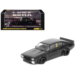 Nissan Skyline 2000 GT-R (KPGC110) RHD (Right Hand Drive) 'LB-Works' Black 1/64 Diecast Model Car by Inno Models