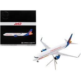 Airbus A321neo Commercial Aircraft 'Jet2Holidays' (G-SUNB) White with Tail Graphics 'Gemini 200' Series 1/200 Diecast Model Airplane by GeminiJets