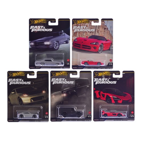 'Fast & Furious' 2024 5 piece Set J Diecast Model Cars by Hot Wheels