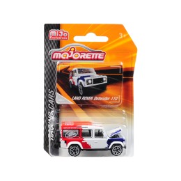 Land Rover Defender 110 White/Red/Blue 'Above and Beyond' 'Racing Cars' 1/60 Diecast Model Car by Majorette