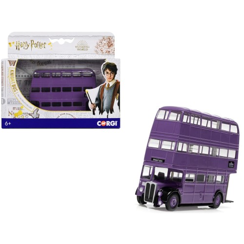'Knight Bus' Triple Decker Bus Purple 'Harry Potter' Movie Series Diecast Model by Corgi
