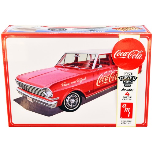 Skill 3 Model Kit 1963 Chevrolet II Nova Wagon 'Coca-Cola' 1/25 Scale Model by AMT