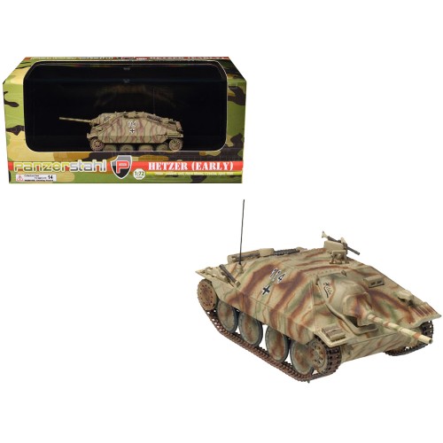 Hetzer (Early) Tank Destroyer '#114 Hilde Nove Mesto Czechoslovakia' (1945) German Army 1/72 Diecast Model by Panzerstahl