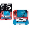 1976 Lotus Esprit S1 White with Collectible Tin Display '007' (James Bond) 'The Spy Who Loved Me' (1977) Movie (10th in the James Bond Series) 1/64 Diecast Model Car by Johnny Lightning