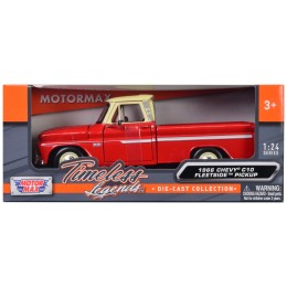 1966 Chevrolet C10 Fleetside Pickup Truck Red with Cream Top 'American Classics' 1/24 Diecast Model Car by Motormax