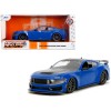 2024 Ford Mustang Dark Horse Blue Metallic with Black and Gray Stripes 'Bigtime Muscle' Series 1/24 Diecast Model Car by Jada
