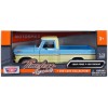 1969 Ford F-100 Pickup Truck Light Blue and Cream 'Timeless Legends' Series 1/24 Diecast Model Car by Motormax