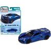 2020 Chevrolet Corvette Elkhart Lake Blue Metallic 'Sports Cars' Limited Edition 1/64 Diecast Model Car by Auto World