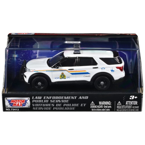 2022 Ford Police Interceptor Utility 'RCMP (Royal Canadian Mounted Police)' White 'Law Enforcement and Public Service' Series 1/43 Diecast Model Car by Motormax