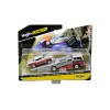 1957 Chevrolet Bel Air Gasser #786 Silver and Red with Ramp Tow Truck 'Elite Transport' 1/64 Diecast Models by Maisto