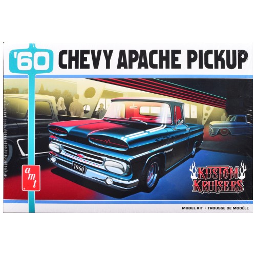 Skill 2 Model Kit 1960 Chevrolet Apache Pickup Truck 'Kustom Kruisers' 1/25 Scale Model by AMT
