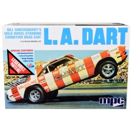 Skill 2 Model Kit Bill Shrewsberry's L.A. Dart Wheelstander Drag Car 'Legends of the Quarter Mile' Series 1/25 Scale Model Car by MPC