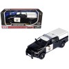2019 RAM 1500 Laramine Crew Cab Pickup Truck 'California Highway Patrol' Black and White with Truck Bed Camper 'Law Enforcement and Public Service' Series 1/27 Diecast Model Car by Motormax