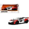 McLaren Senna Red and White with Carbon Hood and Top 'HyperSpec' Series 1/24 Diecast Model Car by Jada
