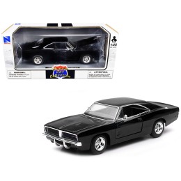 1969 Dodge Charger R/T Black 'Muscle Car Collection' 1/25 Diecast Model Car by New Ray