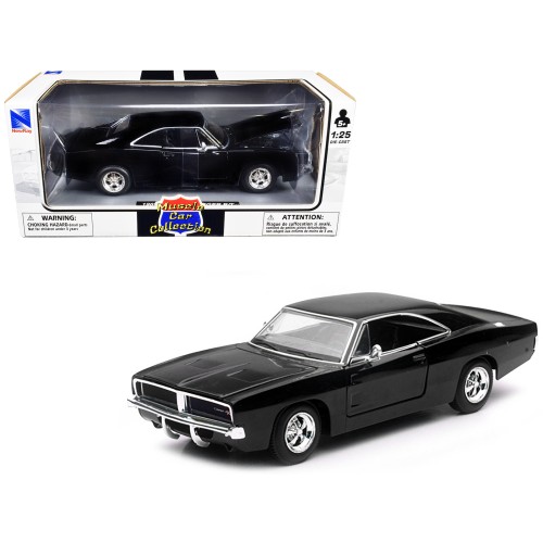 1969 Dodge Charger R/T Black 'Muscle Car Collection' 1/25 Diecast Model Car by New Ray