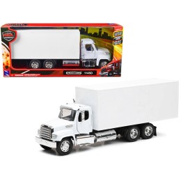 Freightliner 114SD Box Truck White 'Long Haul Trucker' Series 1/32 Diecast Model by New Ray