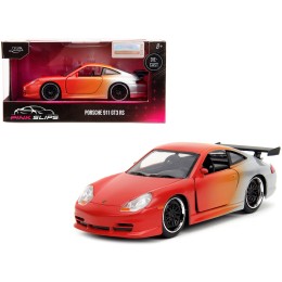 Porsche 911 GT3 RS Matt Orange and Silver Metallic 'Pink Slips' Series 1/32 Diecast Model Car by Jada
