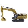 CAT Caterpillar 395 Next Generation Hydraulic Excavator (General Purpose Version) Yellow with Operator and Additional Tools 'High Line' Series 1/50 Diecast Model by Diecast Masters