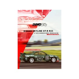 Nissan Skyline GT-R (R33) RHD (Right Hand Drive) #32 'Prince Chiba Falken' N1 Super Endurance Series 'Tokachi 24 Hours' (1996) 1/64 Diecast Model Car by Inno Models