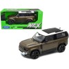 2020 Land Rover Defender Brown Metallic with White Top 'NEX Models' 1/26 Diecast Model Car by Welly
