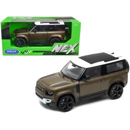 2020 Land Rover Defender Brown Metallic with White Top 'NEX Models' 1/26 Diecast Model Car by Welly