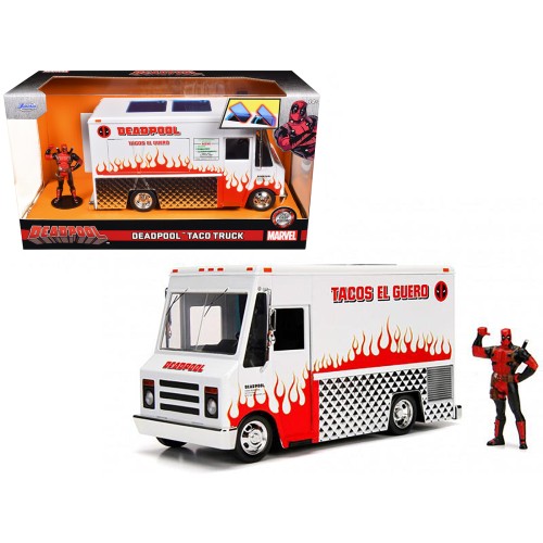 Deadpool Taco Truck with Deadpool Diecast Figurine 'Marvel' Series 1/24 Diecast Model by Jada