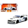 2024 Ford Mustang Dark Horse White with 'Mustang Horse Graphics' 'Bigtime Muscle' Series 1/24 Diecast Model Car by Jada