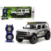 2021 Ford Bronco Gray Metallic 'KC HiLiTES' with Extra Wheels 'Just Trucks' Series 1/24 Diecast Model Car by Jada
