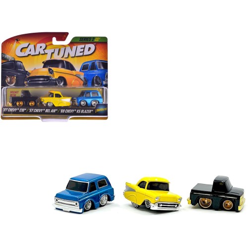 'Lowriders' Series 2 Chevrolet Triple Pack Set of 3 Cars Diecast Model Cars by CarTuned