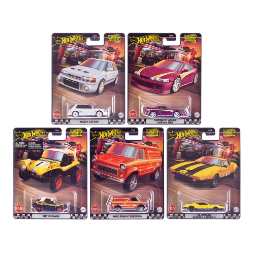 'Boulevard 106-110' 5 piece Set 'Premium' 2024 Series Diecast Model Cars by Hot Wheels