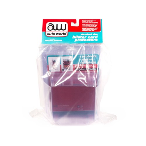 Standard Size 6 Blister Card Protectors for 1/64 Scale Blister Cards by Auto World