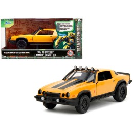 1977 Chevrolet Camaro Off-Road Version Yellow Metallic with Black Stripes 'Transformers: Rise of the Beasts' (2023) Movie 'Hollywood Rides' Series 1/32 Diecast Model Car by Jada