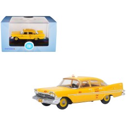 1959 Plymouth Belvedere Taxi Yellow 'Tanner Yellow Cab Co.' 1/87 (HO) Scale Diecast Model Car by Oxford Diecast