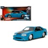1989 Ford Mustang GT Blue with Black Hood Stripes 'Fast & Furious' Series 1/24 Diecast Model Car by Jada
