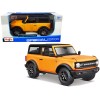 2021 Ford Bronco Badlands Orange Metallic with Black Top 'Special Edition' 1/24 Diecast Model Car by Maisto