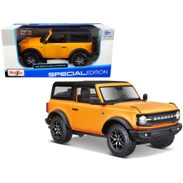 2021 Ford Bronco Badlands Orange Metallic with Black Top 'Special Edition' 1/24 Diecast Model Car by Maisto