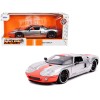2005 Ford GT Silver with Orange Stripe 'Bigtime Muscle' 1/24 Diecast Model Car by Jada