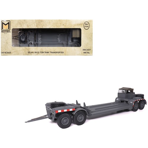 SD.AH. 116 22-Ton Tank Transporter Gray 'German Army' 1/43 Diecast Model by Militaria Die Cast