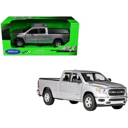 2019 RAM 1500 Pickup Truck Silver Metallic 'NEX Models' Series 1/27 Diecast Model Car by Welly