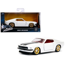 Roman's Ford Mustang White with Black Stripes and Red Interior 'Fast & Furious' Movie 1/32 Diecast Model Car by Jada