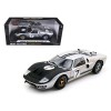 1966 Ford GT-40 MK II #7 Silver 1/18 Diecast Model Car by Shelby Collectibles