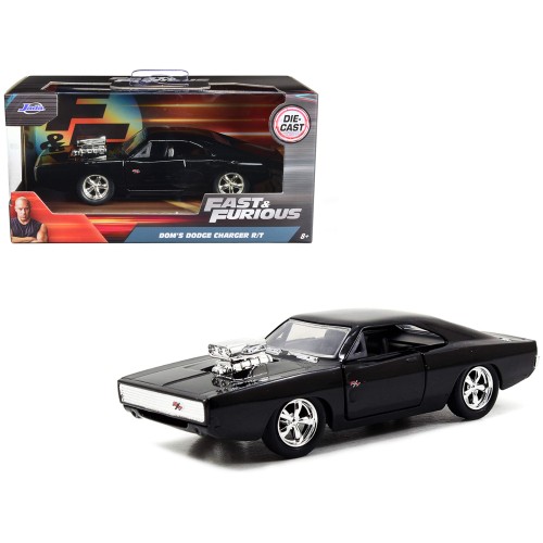 Dom's Dodge Charger R/T Black 'Fast & Furious 7' (2015) Movie 1/32 Diecast Model Car by Jada