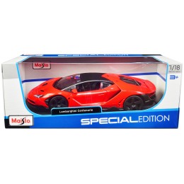 Lamborghini Centenario Orange with Matt Black Top 'Special Edition' 1/18 Diecast Model Car by Maisto