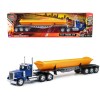 Peterbilt 379 Truck with Side Dump Blue and Yellow 'Long Haul Truckers' Series 1/32 Diecast Model by New Ray