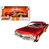 1967 Chevrolet Impala SS #67 'Golden Ruby' Red with Gold Stripes 'Bigtime Muscle' 1/24 Diecast Model Car by Jada